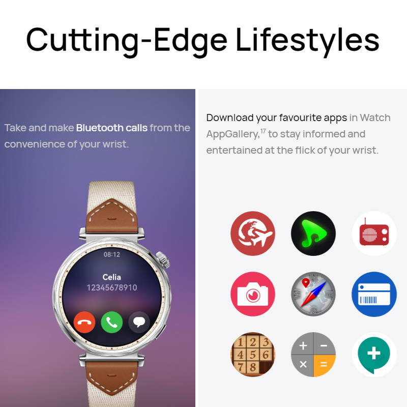 Original Hua-wei WATCH GT 5 Tracker Smart Watch Health Monitor 100+ Sport Modes Smartwatch Call 2-Week Battery Life