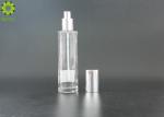 Clear Moisturizer Glass bottle , 100ml Skin Care Lotion Pump Bottle