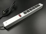 Universal Mountable Six Socket Extension Cord Power Strip Dustproof Aluminum