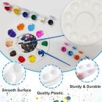 17cm Round Plastic Paint Palettes for Kids , Acrylic Paint Palette for Students