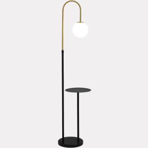 China wireless charging marble wooden matel coffee table floor lamp bedside standing lighting glass shade USB bedside floor li factory