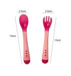 Silicone Squeeze Food Feeder Spoon Set , Heat Proof Soft Squeeze Feeder