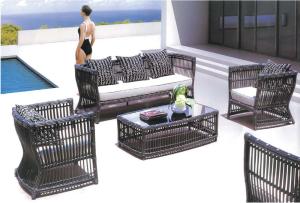 China YLX-RN-005 Rattan Sofa Chair and Table sets on Swim Pool factory