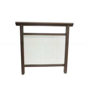 China U Channel Black Tempered Aluminum Glass Railing Safety Mounted Balustrade Systems factory