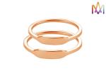 1.5mm Thickness Openable Flat Top Personalized Jewelry Ring