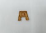 Sew On Clothing Genuine Leather Patches Embossed Logo For Garment