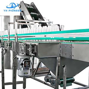 China Hygienic Design Pressureless Bottle Transport Conveyor With Enhanced Friction Materials factory