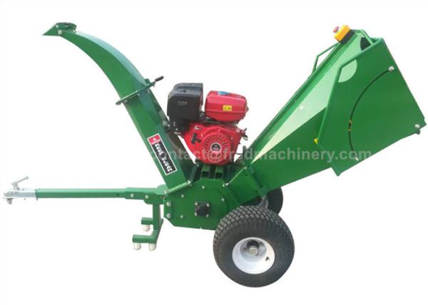 Gasoline Engine Wood Chipper Shredder 5 Inches Chipping Capacity With 2 Cutting