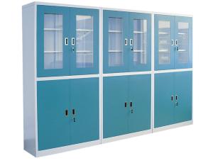China Custom Computer Lab Furniture Steel Chemical Cabinet With Grey / Blue factory