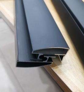 China Aluminium Shower Profile For Bathroom Top Track with Powder Coating Anodized Black factory