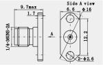 Millimeter Wave Connectors 2 Holes Flange Panel Connectors Female 2.92mm