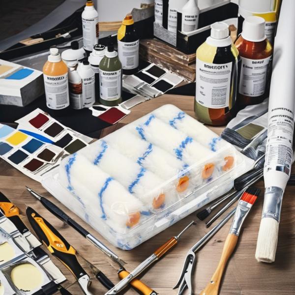 Microfiber and Polyester 4 Inch Small Paint Roller Set 10 Pieces for DIY Wall and Floor House Painting, OEM Customizable,