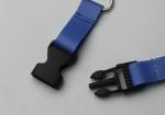 Blue color Printing Polyester trade show lanyards for business card holder