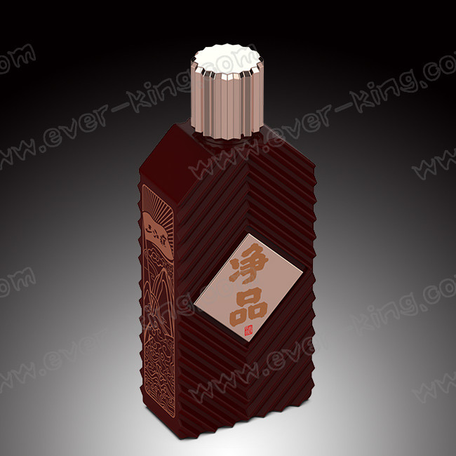 Cork Crystal Rum Liquor Glass Bottles Luxury Custom Design 700ml