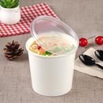 Eco Friendly Recyclable Custom Logo Takeout Round Kraft Paper Salad Noodle Pasta