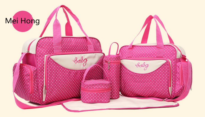 Multi Function Polyester Mommy Bag Portable Mummy Tote Dipper Bag