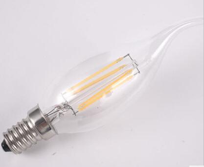 New product 2W Edison C35 LED Filament Candle twist Light E14 base Sapphire