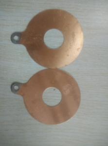 China Copper Electrode Piezoelectric Ultrasonic Transducer 50x17x0.25-0.35mm factory