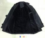 9003 Men's black pu fashion long jacket coat stock