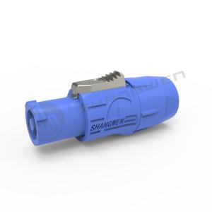 China Blue Cu Power connector Plug / Circular Plug Socket Female IP44 Screw Type 1000 Times Durability 3 Contact factory