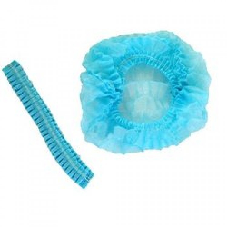 China Disposable Medical Pleated Non Woven Head Hair Bouffant Caps factory