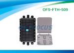 32 Cores Outdoor Cable Fiber Optic Enclosure 6 Port Black 490×252×192 mm
