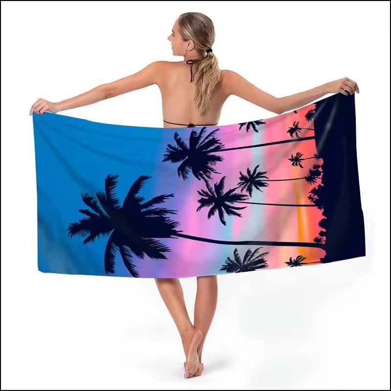 100% Polyester Custom Sand Free Beach Towel with Customized Designs Custom Printed Logo