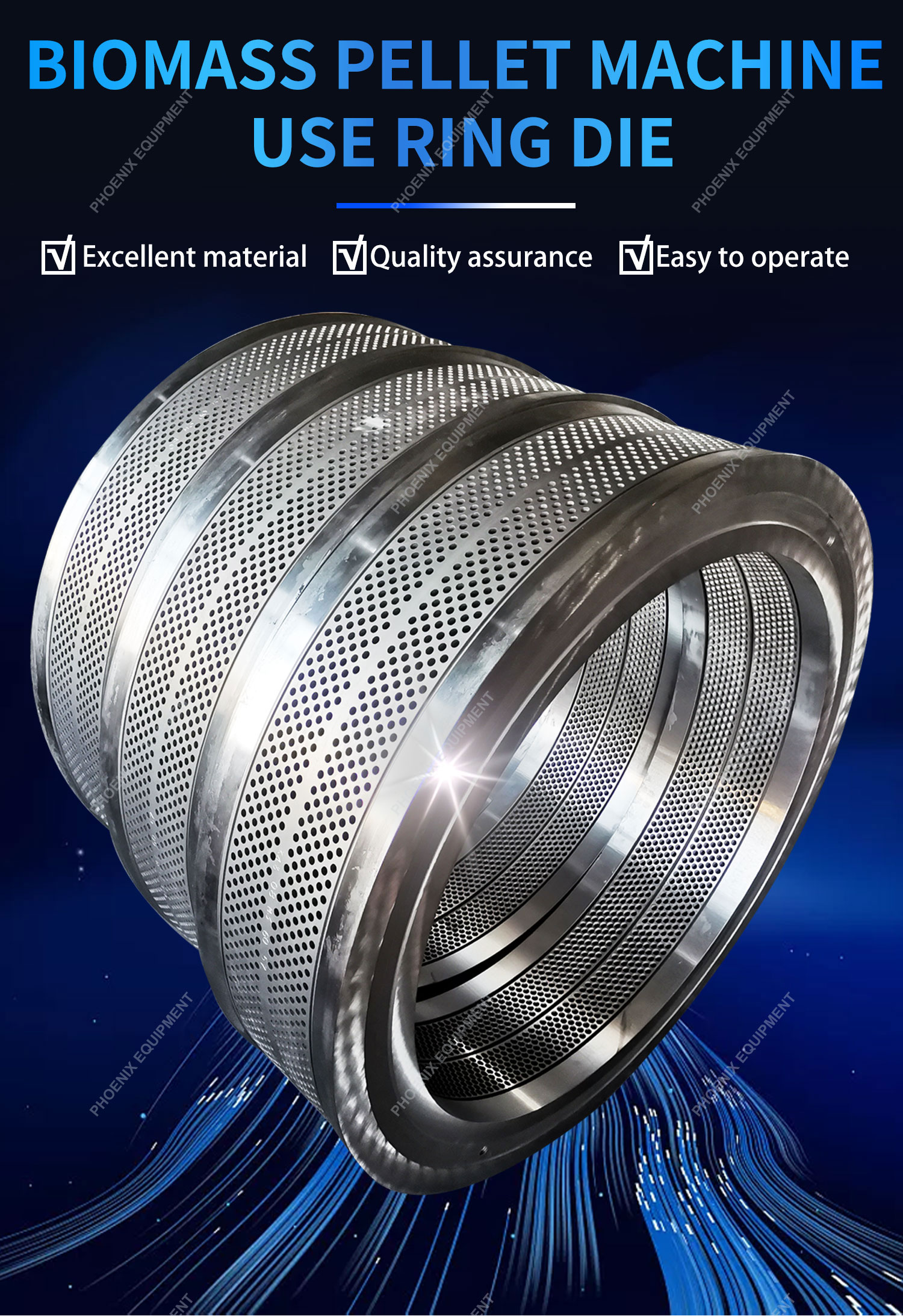 Customized 6mm 8mm Hole Diameter Range Ring Die Mould for Biomass and Feed Pellet Mill
