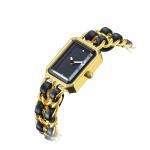 High End Women Quartz Brass Wrist Watch PVD Gold Square Water Resistant