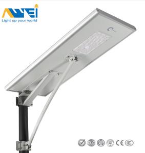 China 20W - 120W Waterproof Solar LED Street Light Die Casting Aluminum 150LM/W Used In Pathways And Walkways factory