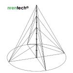 18m lockable pneumatic telescopic mast 100kg payloads NR-3300-18000-100L