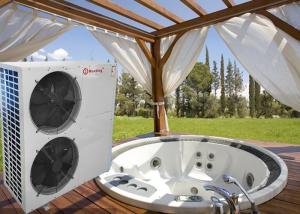 China UKAS Air To Water Heat Pump Jacuzzi Swimming Pool Work With Outdoor 2 People Hot Tub factory