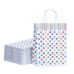 Color CMYK 4 Color Offset Printing Twist Kraft Shopping Paper Bag With Your Own