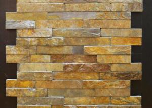 China Yellow And Gray Slate Culture Stone Veneer For Flast Wall Cladding Decor factory