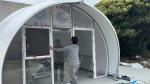 5mx7m Outdoor Camping Shell Tent Steel Frame Isolation Warm