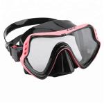 Tempered Glass Lens Scuba Diving Snorkel Mask Set For Youth Adult