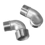 1/2' 1.0' RTS Stainless Steel 304 Pipe Fittings Double Male Threaded 90 Degree