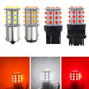 China Long Lasting White LED Turn Signals For Cars 12V Aluminum Alloy Body White Yellow Red 3030 33SMD factory