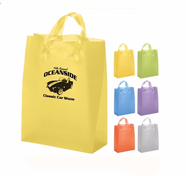 Supermarket clothes shopping plastic hand bag with logo