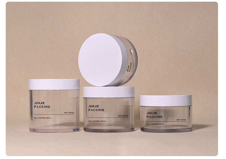 150g 200g PET Cosmetic Jars / Empty Skin Care Containers Cosmetic for Body Cream Body Scrub