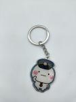 Laser Engraving Zinc Alloy Keychain , Shiromaru Hard Enamel Keyrings