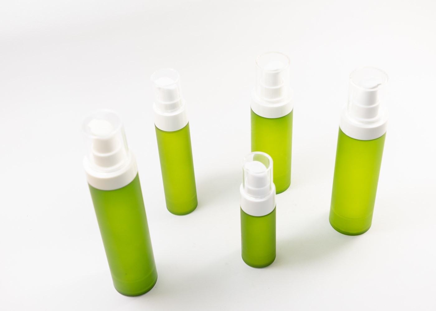 SAN 80ml Airless Pump Cosmetic Bottle Round Shape