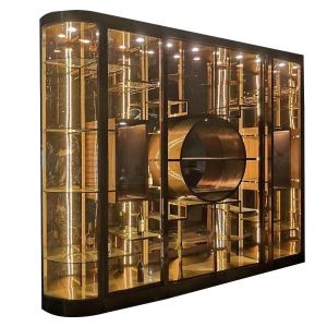 Modern Luxury Stainless Steel Wine Cabinet Constant Temperature Humidity 15