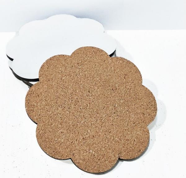 105*105mm Wavy Edge Flower shape Blank Sublimation Ccoasters Hotel And