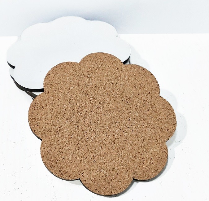105*105mm Wavy Edge Flower shape Blank Sublimation Ccoasters Hotel And Restaurant Cup Mat