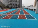 Synthetic Rubber Running Track Easy Installation Excellent Slip Resistance UV