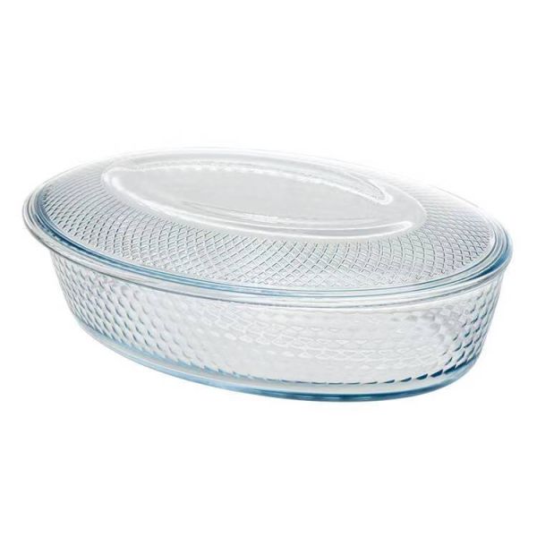 China Borosilicate Glass Baking Dish 800ml-3600ml with Vented Lid factory