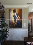 Hand Painted Spanish Oil Painting / Female Painting Flamenco Dancer Canvas Art