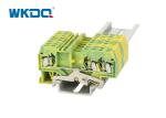 280-687 Yellow Green Spring Cage Feed Through Earthing Ground Terminal Blocks