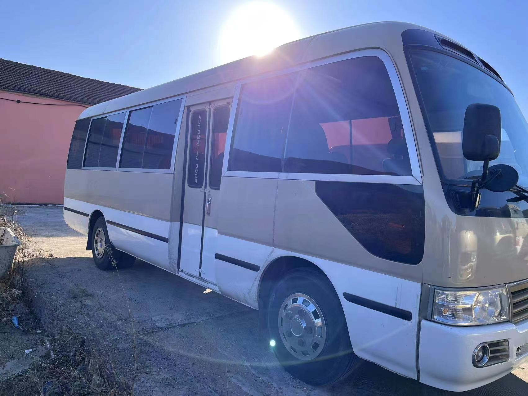 Toyota Coaster Used Japan 30seater Left Hand Drive Manual Transmission Diesel Engine 1hz